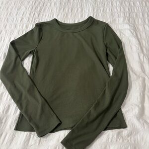 No Boundaries Forest Green Long Sleeve Tee